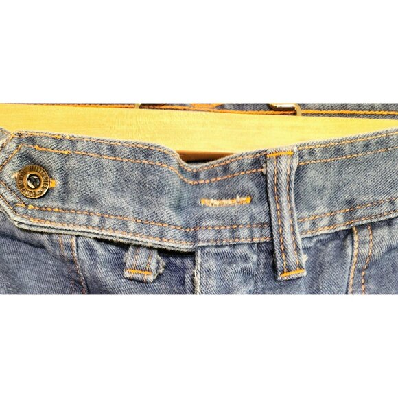 Womens Dark Wash 1970's Bell Bottom Jeans Vintage Size 30 - Picture 4 of 6